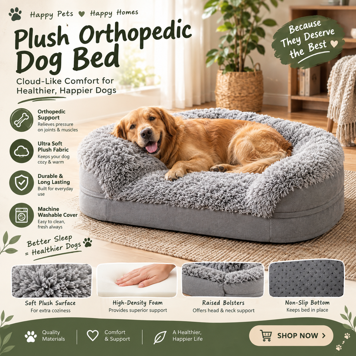 Luxury and Premium Orthopedic dog bed